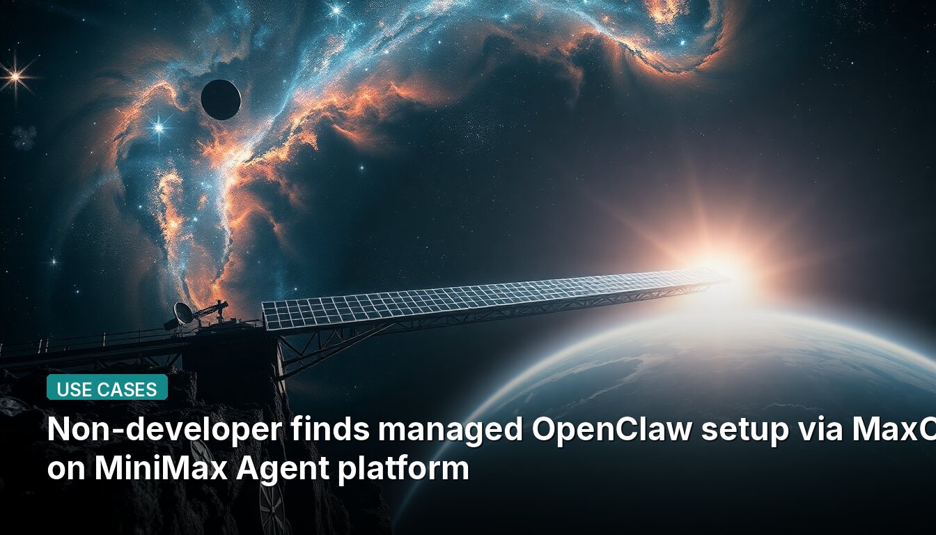 Non-developer finds managed OpenClaw setup via MaxClaw on MiniMax Agent platform
