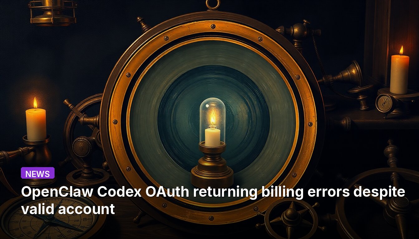 OpenClaw Codex OAuth returning billing errors despite valid account