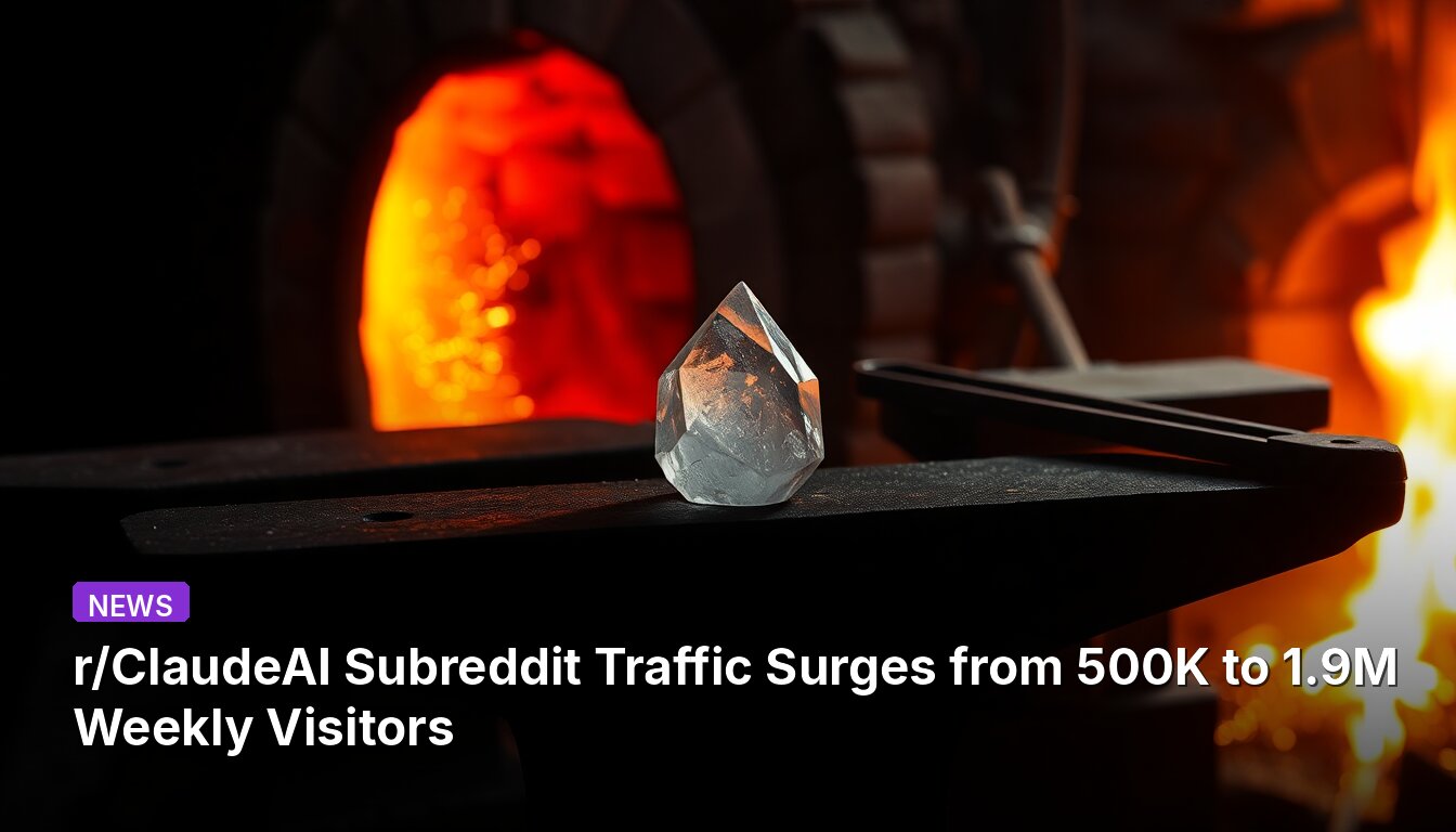 r/ClaudeAI Subreddit Traffic Surges from 500K to 1.9M Weekly Visitors