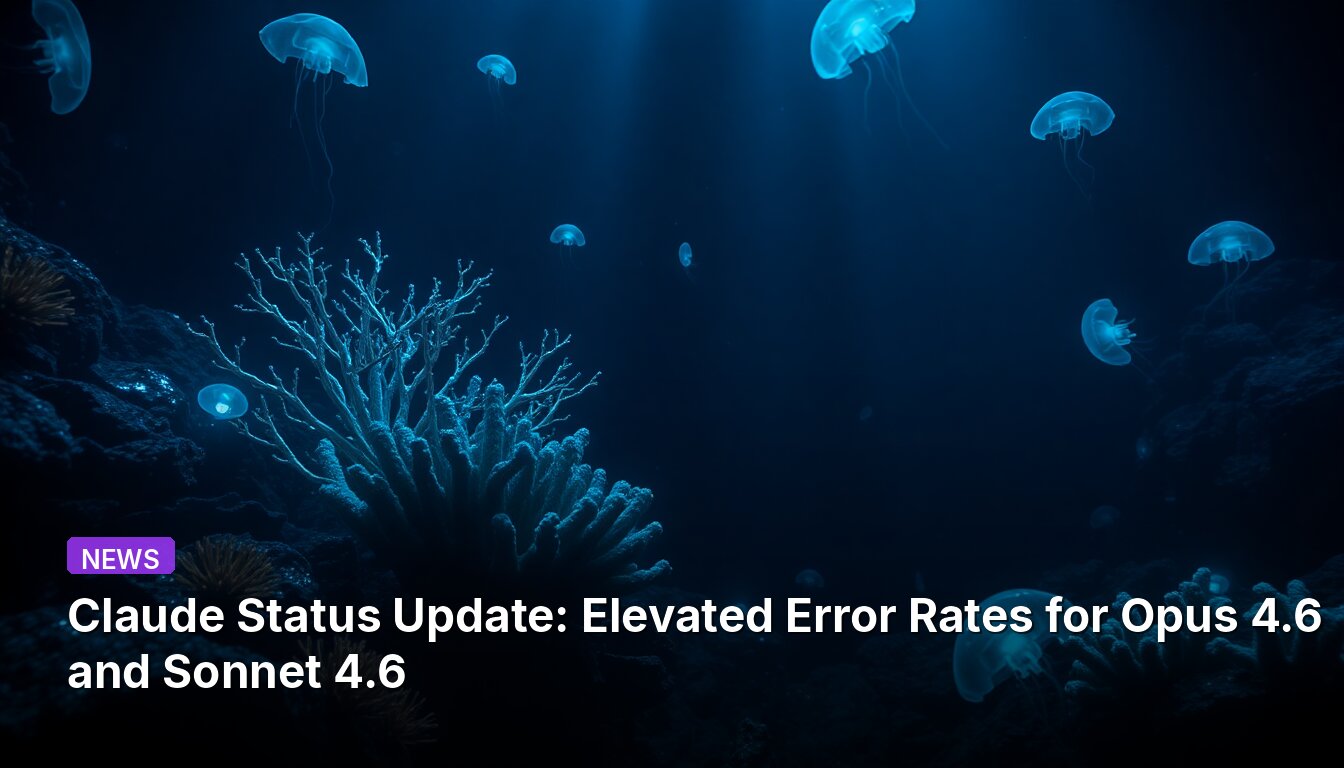 Claude Status Update: Elevated Error Rates for Opus 4.6 and Sonnet 4.6