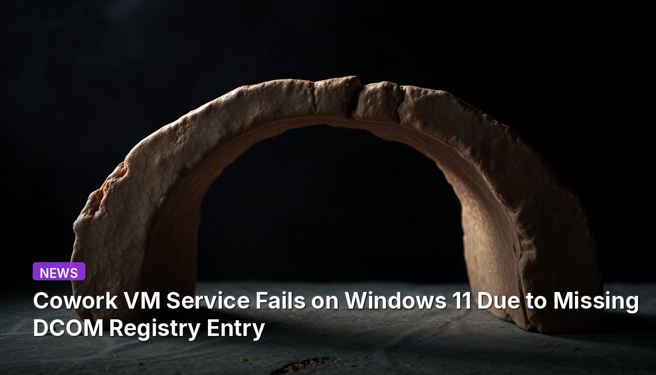 Cowork VM Service Fails on Windows 11 Due to Missing DCOM Registry Entry