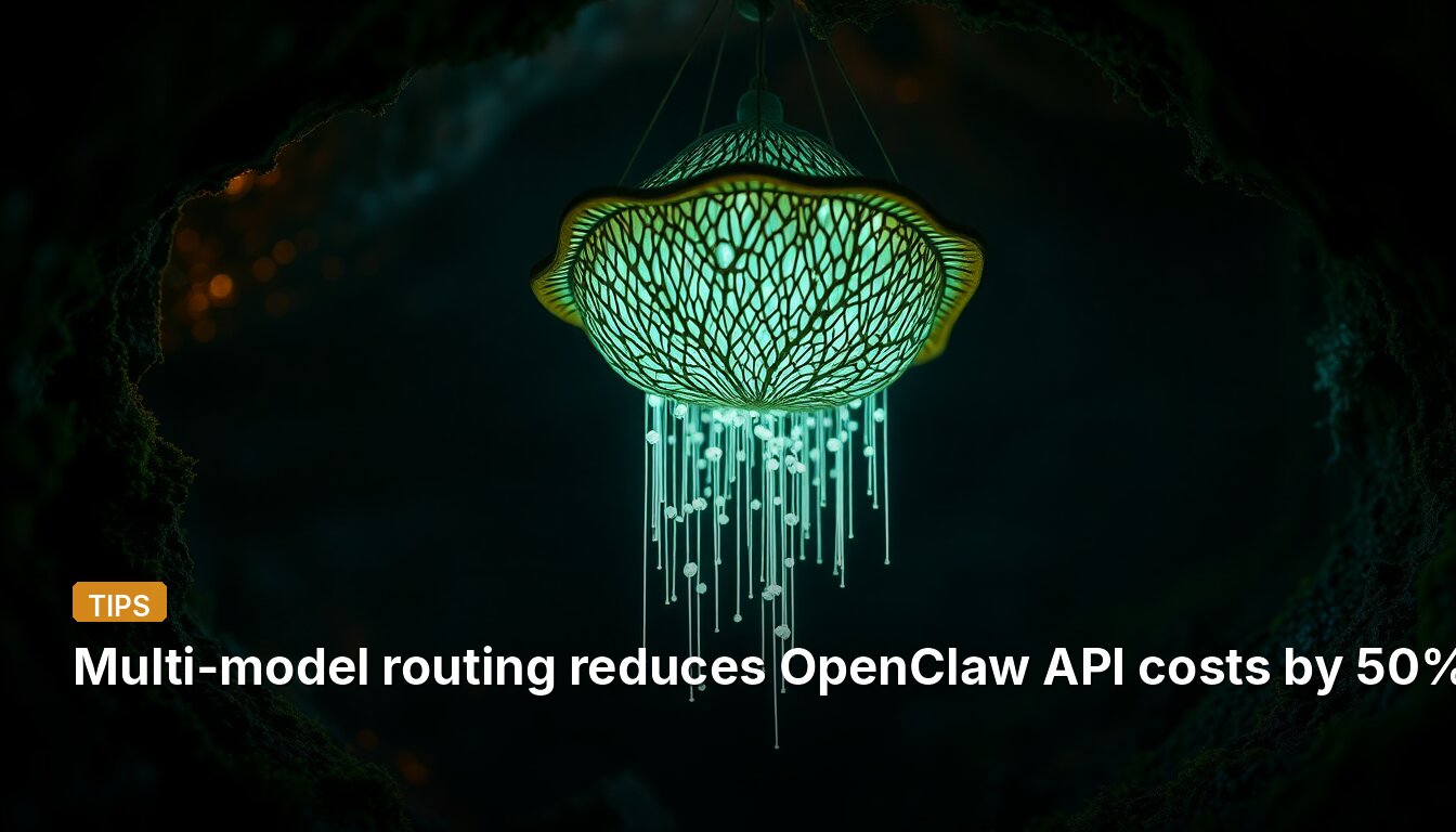 Multi-model routing reduces OpenClaw API costs by 50%