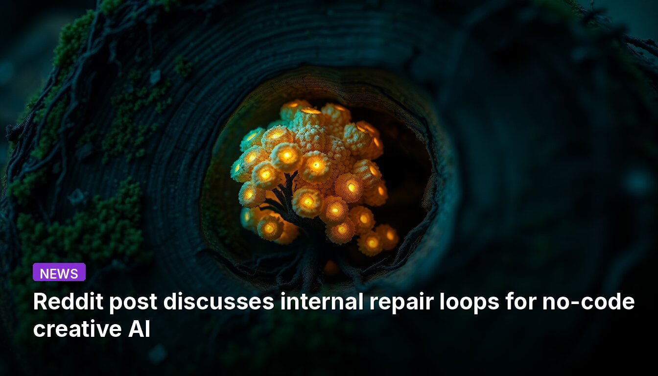 Reddit post discusses internal repair loops for no-code creative AI
