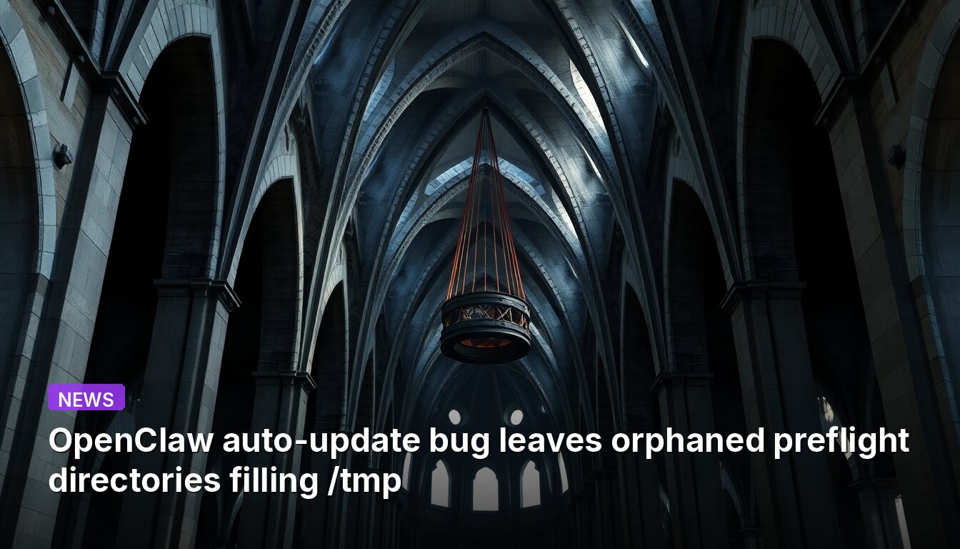OpenClaw auto-update bug leaves orphaned preflight directories filling /tmp