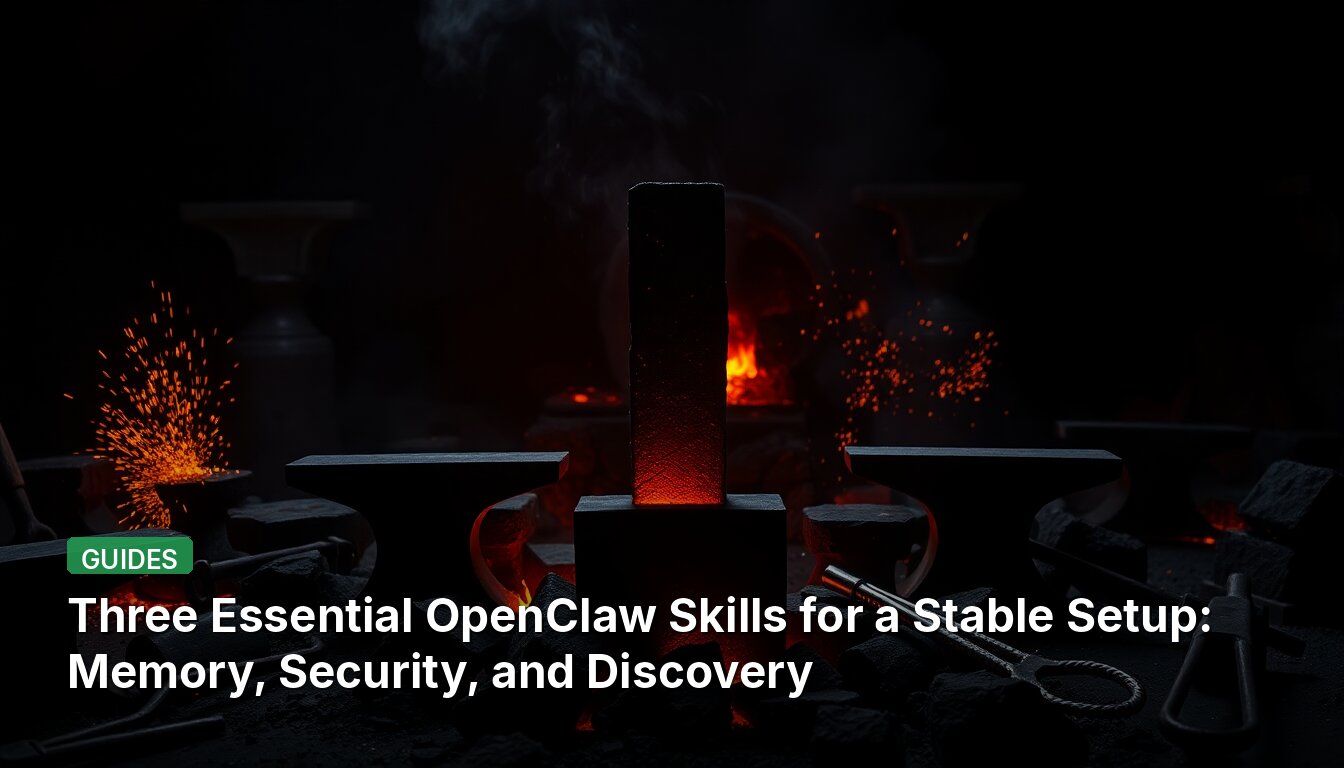 Three Essential OpenClaw Skills for a Stable Setup: Memory, Security, and Discovery
