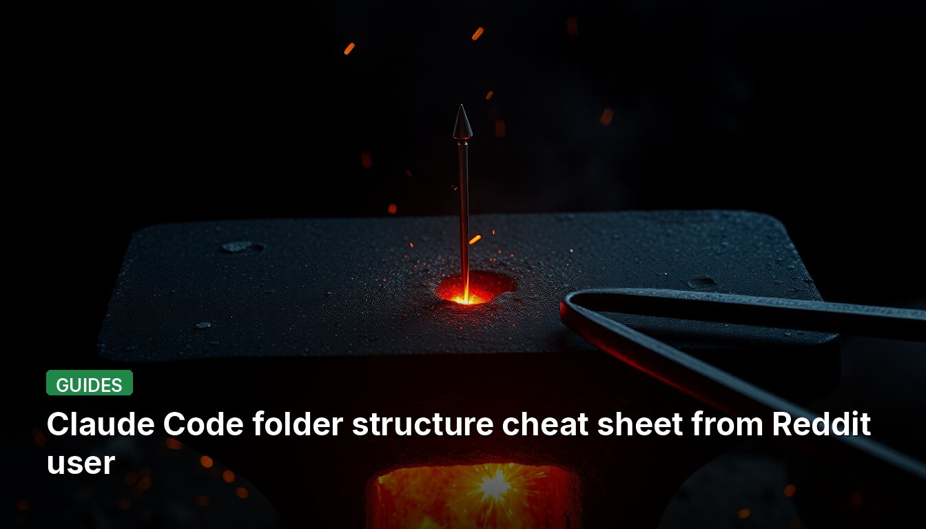 Claude Code folder structure cheat sheet from Reddit user
