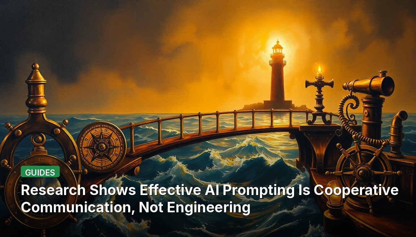 Research Shows Effective AI Prompting Is Cooperative Communication, Not Engineering