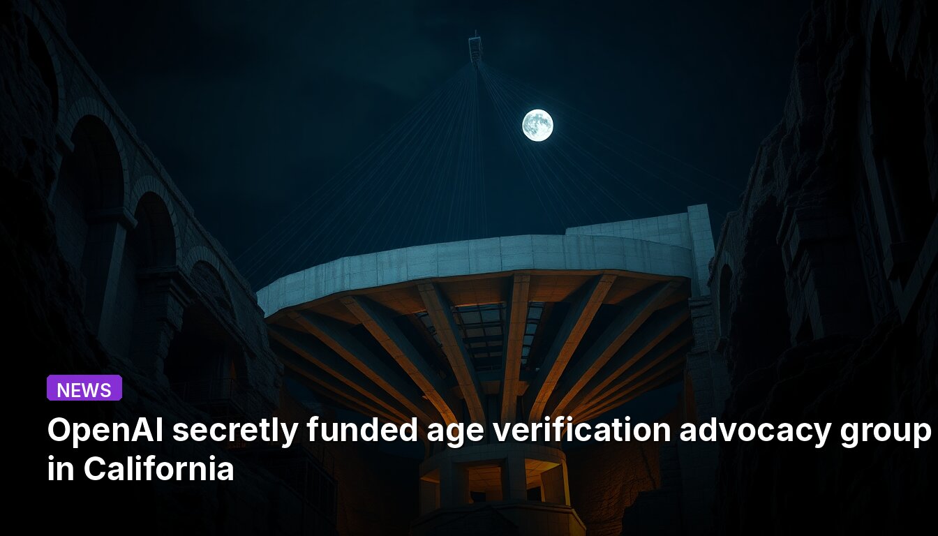 OpenAI secretly funded age verification advocacy group in California