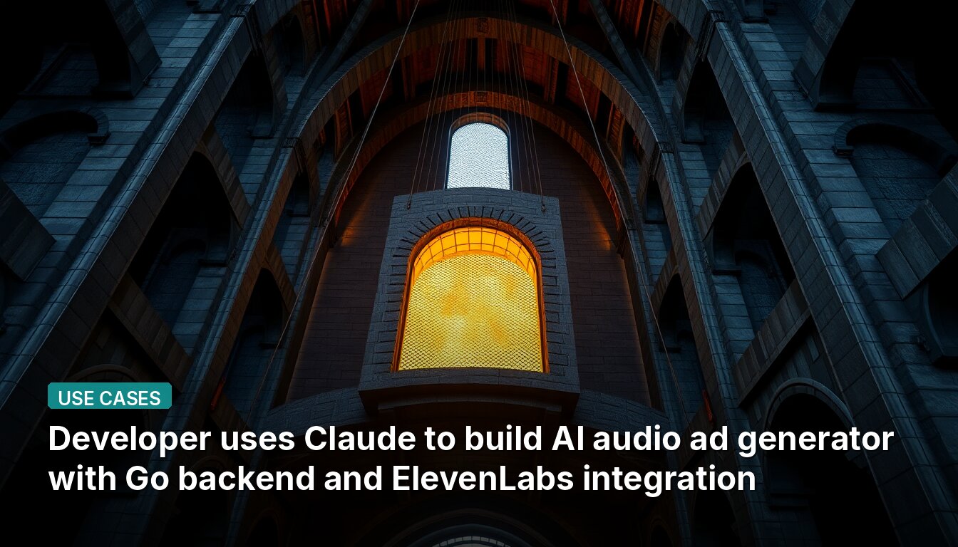 Developer uses Claude to build AI audio ad generator with Go backend and ElevenLabs integration