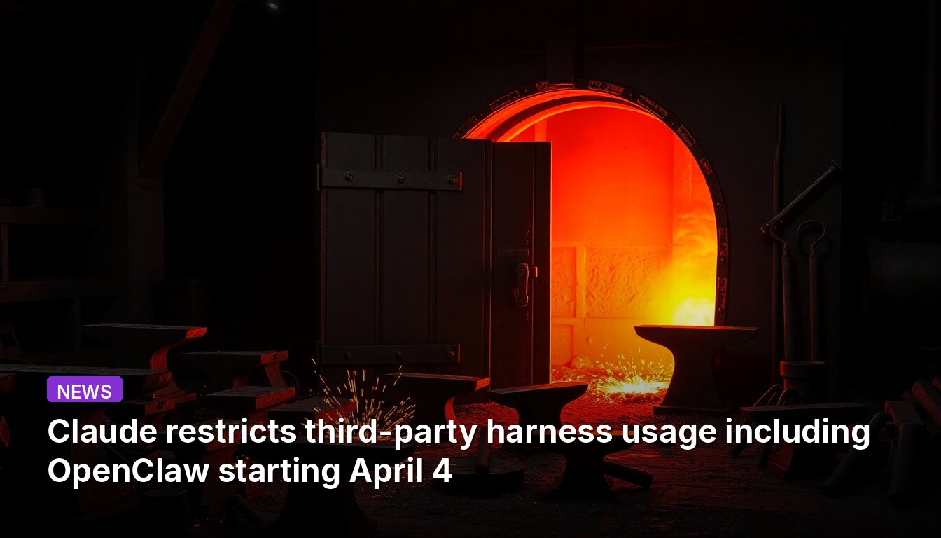 Claude restricts third-party harness usage including OpenClaw starting April 4