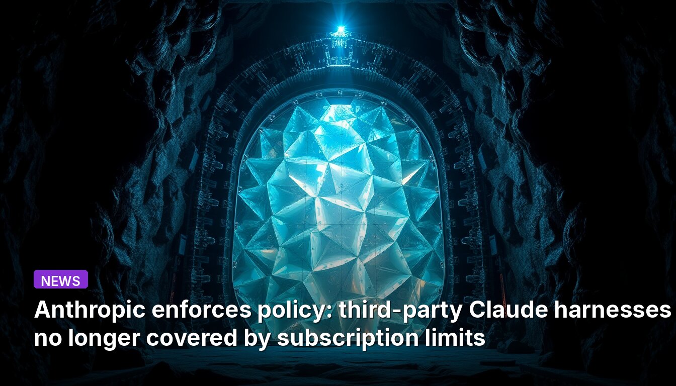 Anthropic enforces policy: third-party Claude harnesses no longer covered by subscription limits