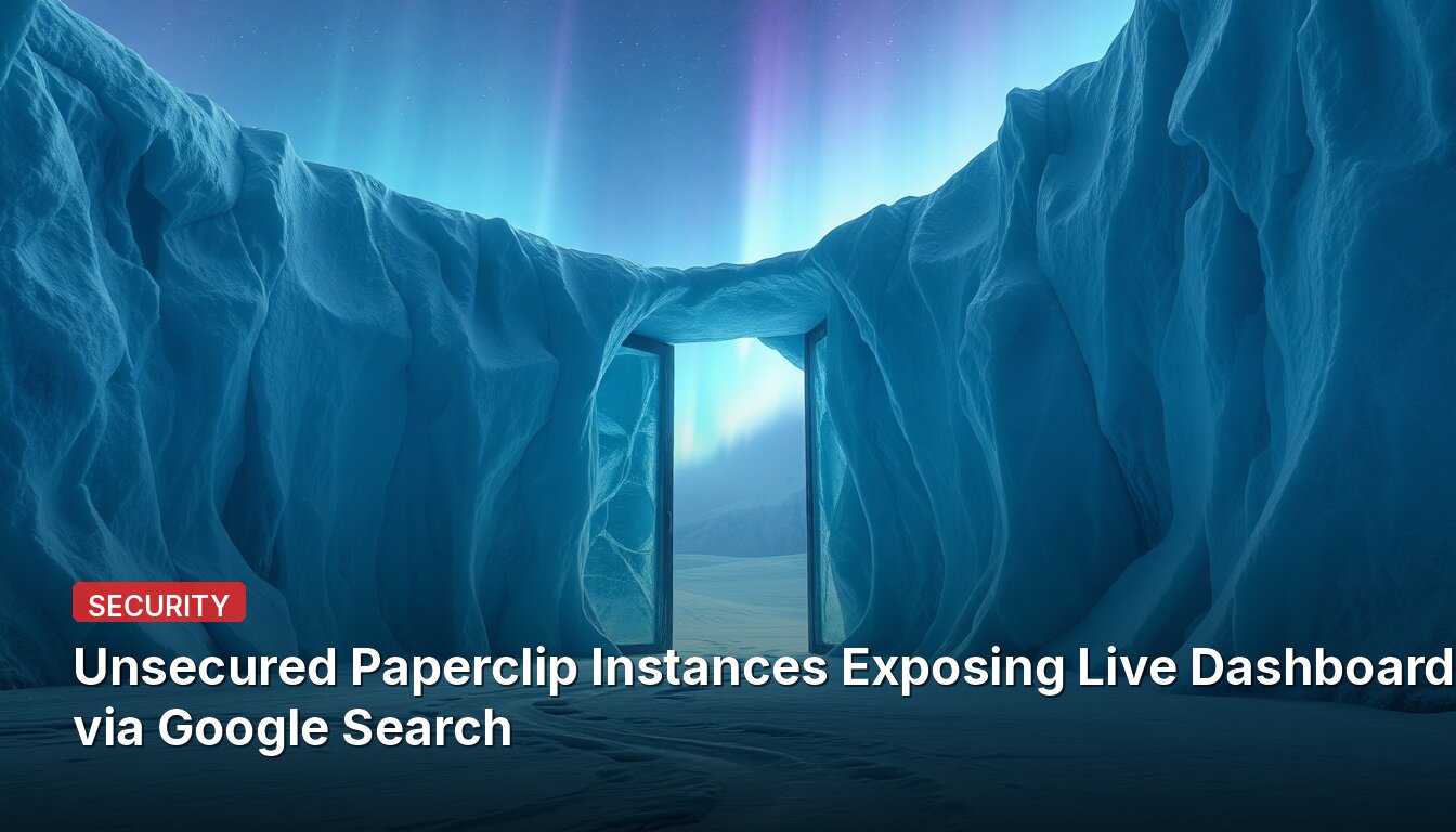 Unsecured Paperclip Instances Exposing Live Dashboards via Google Search