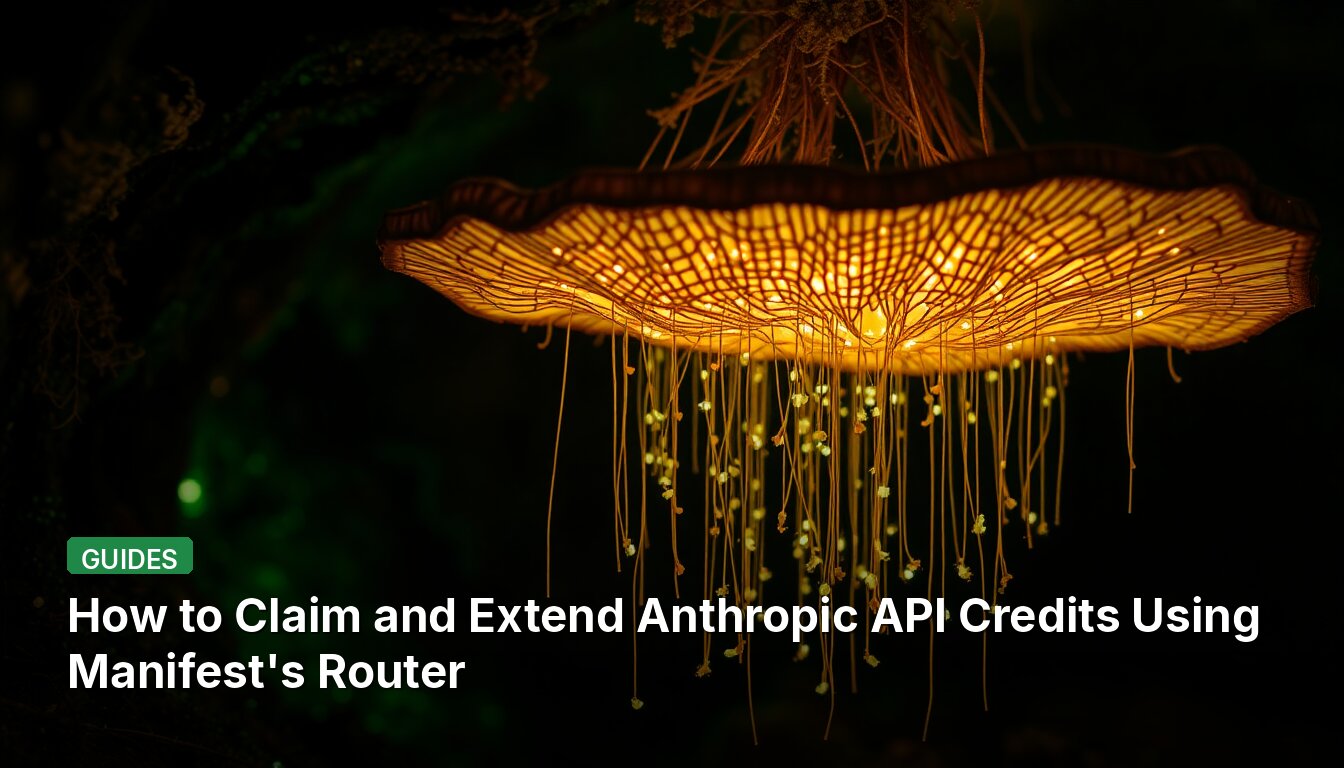 How to Claim and Extend Anthropic API Credits Using Manifest's Router
