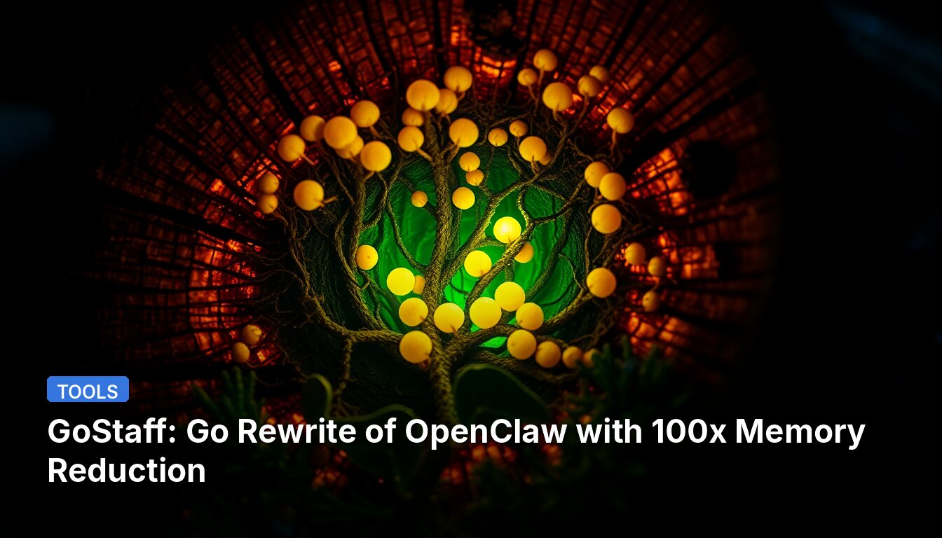 GoStaff: Go Rewrite of OpenClaw with 100x Memory Reduction
