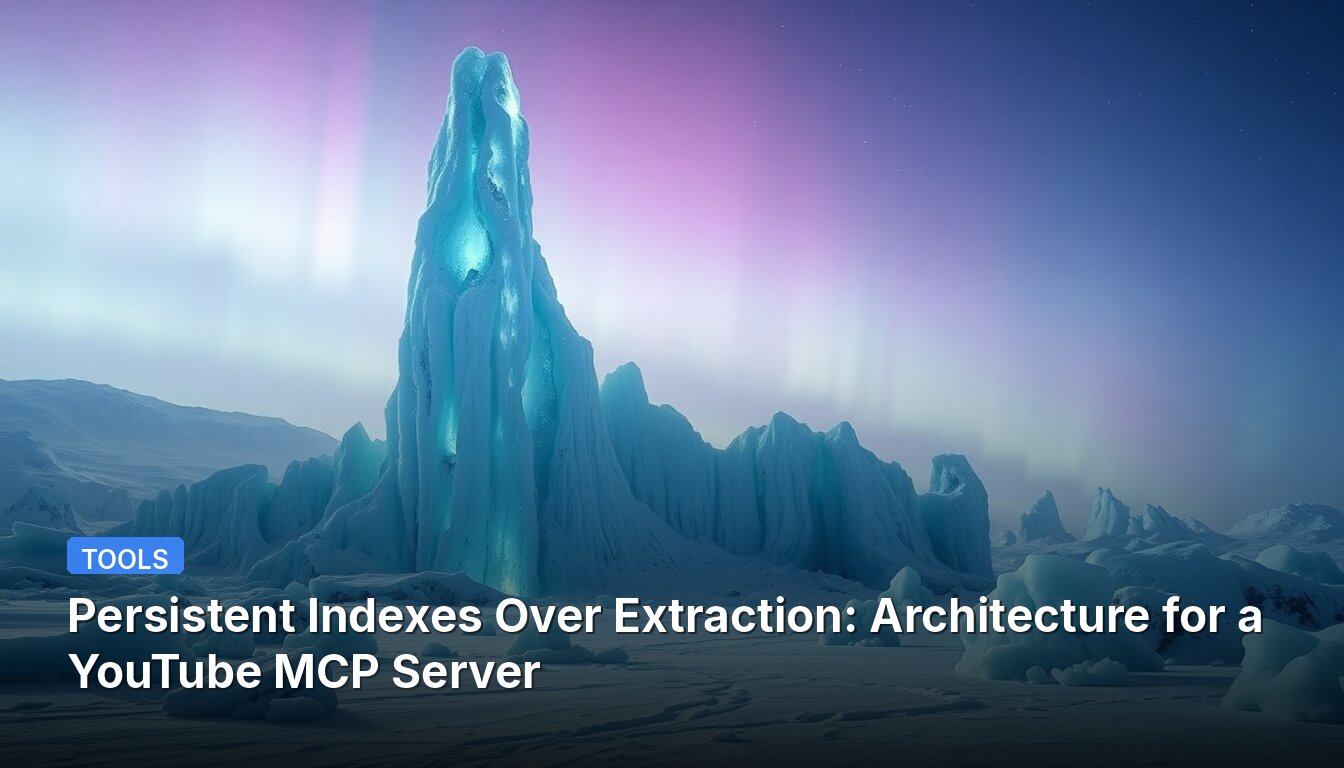 Persistent Indexes Over Extraction: Architecture for a YouTube MCP Server