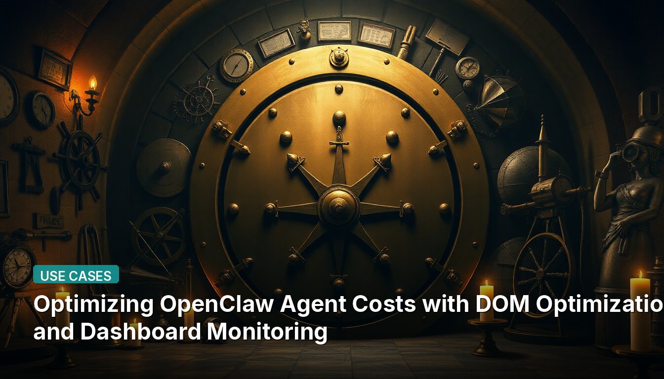 Optimizing OpenClaw Agent Costs with DOM Optimization and Dashboard Monitoring