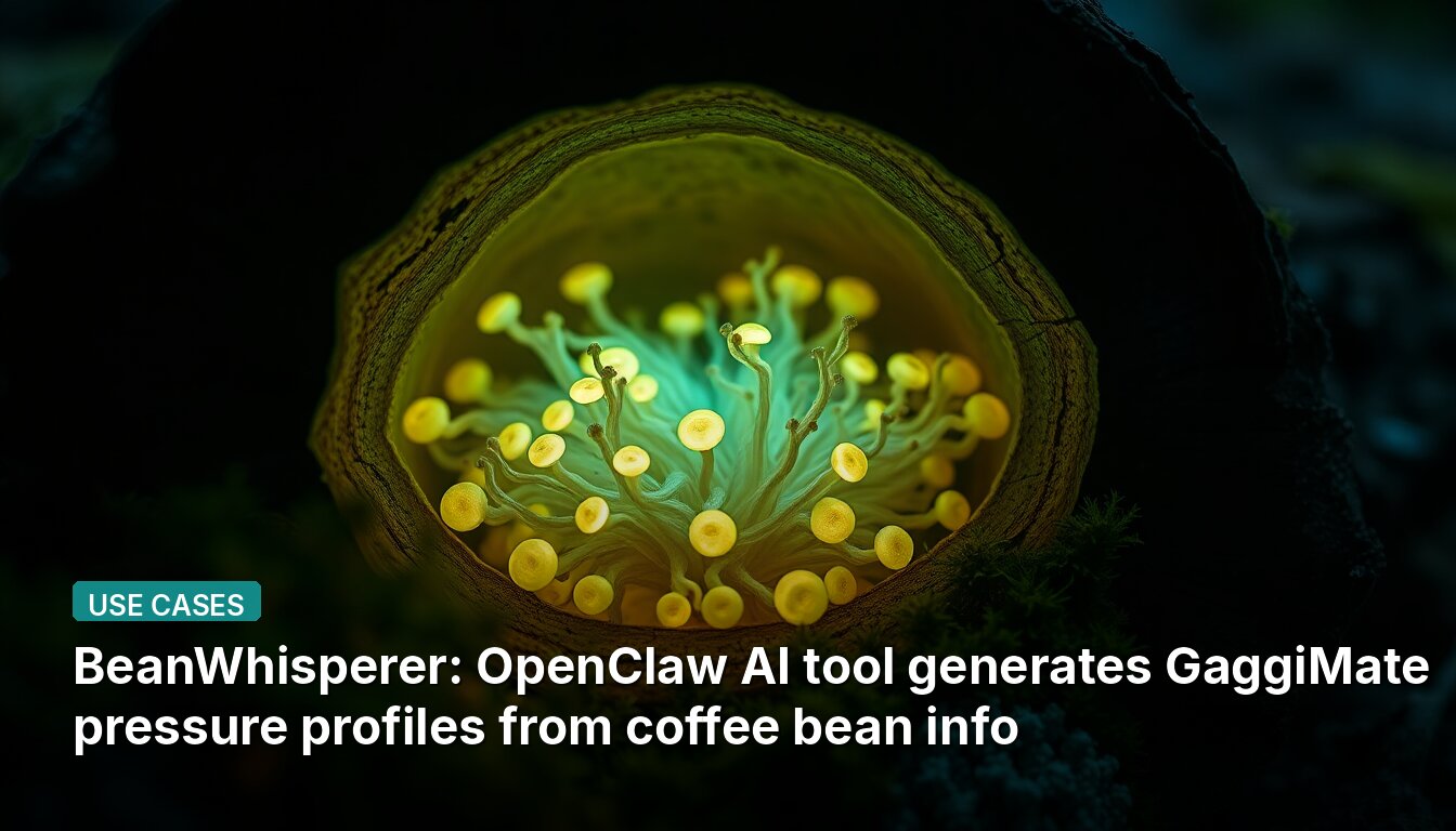 BeanWhisperer: OpenClaw AI tool generates GaggiMate pressure profiles from coffee bean info