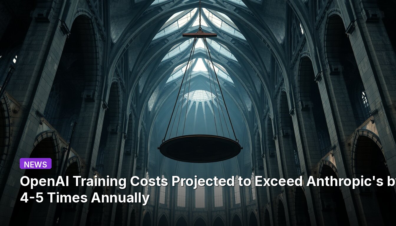 OpenAI Training Costs Projected to Exceed Anthropic's by 4-5 Times Annually