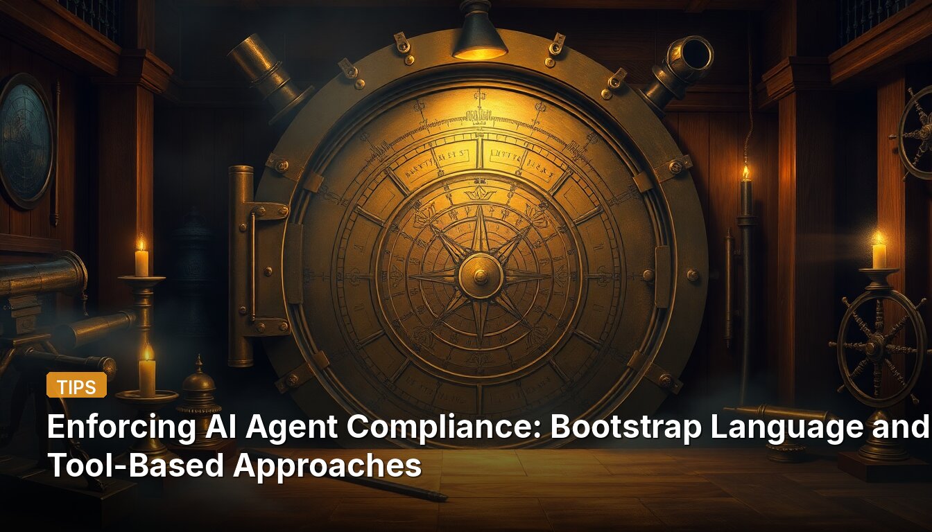 Enforcing AI Agent Compliance: Bootstrap Language and Tool-Based Approaches