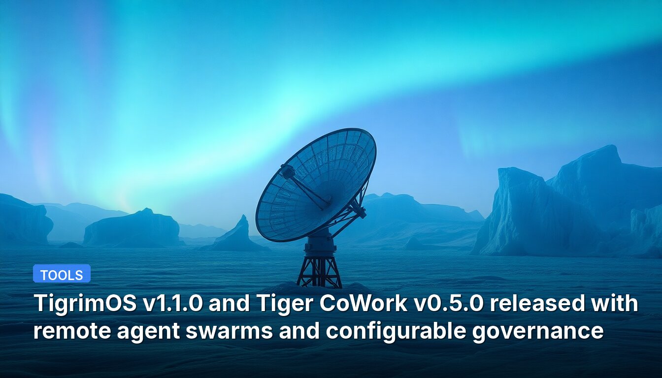 TigrimOS v1.1.0 and Tiger CoWork v0.5.0 released with remote agent swarms and configurable governance