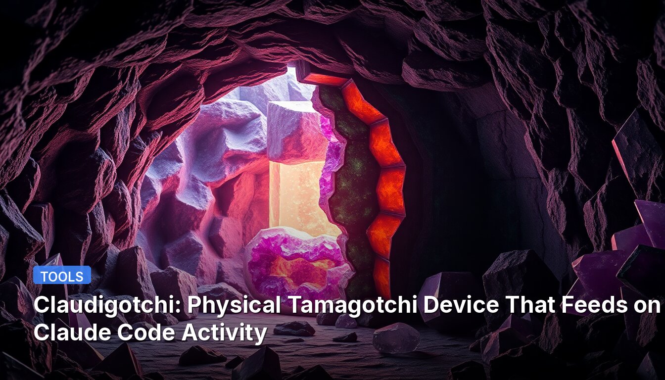Claudigotchi: Physical Tamagotchi Device That Feeds on Claude Code Activity
