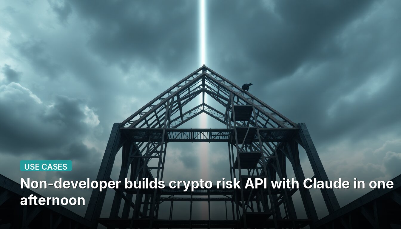 Non-developer builds crypto risk API with Claude in one afternoon