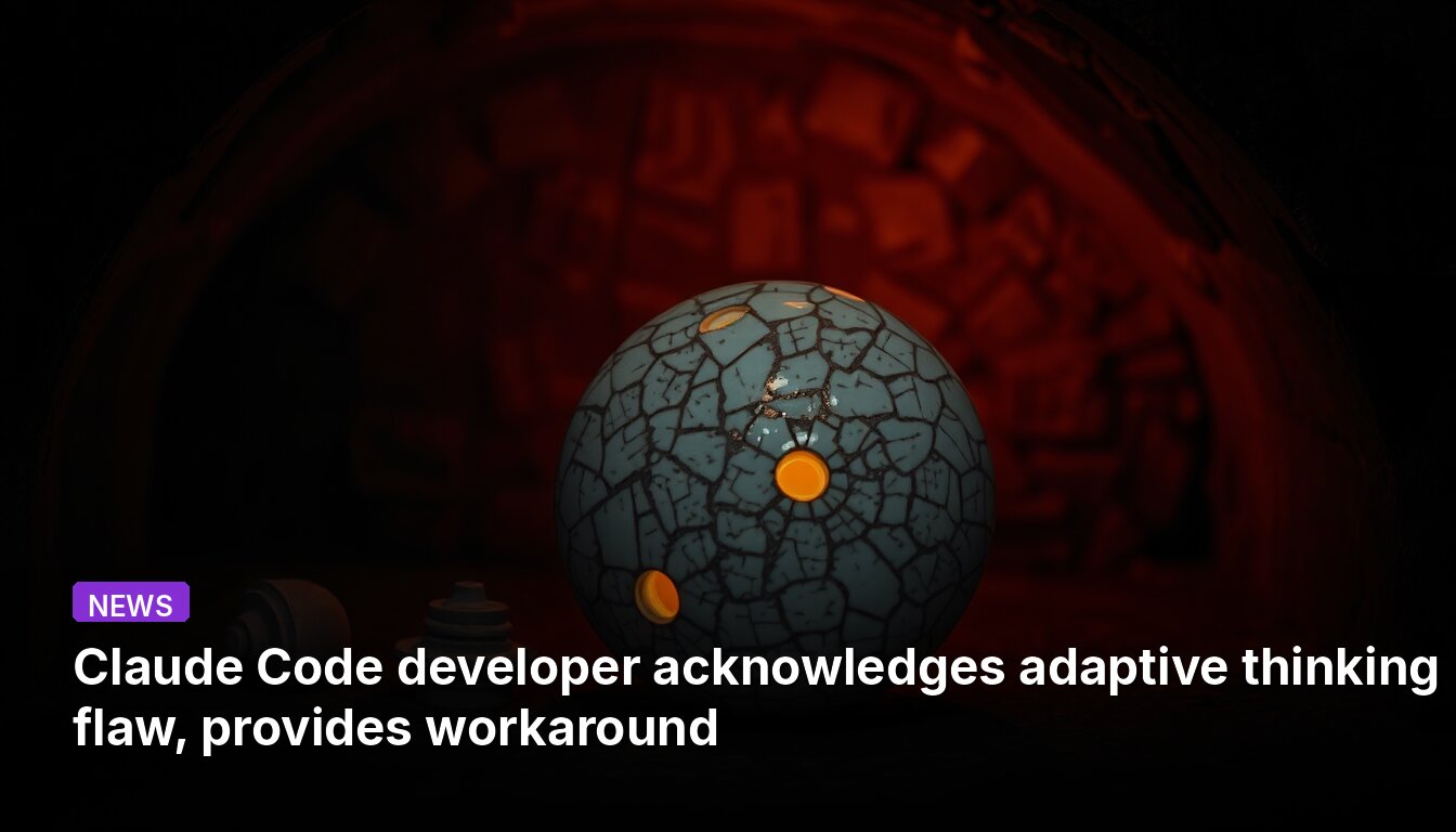 Claude Code developer acknowledges adaptive thinking flaw, provides workaround