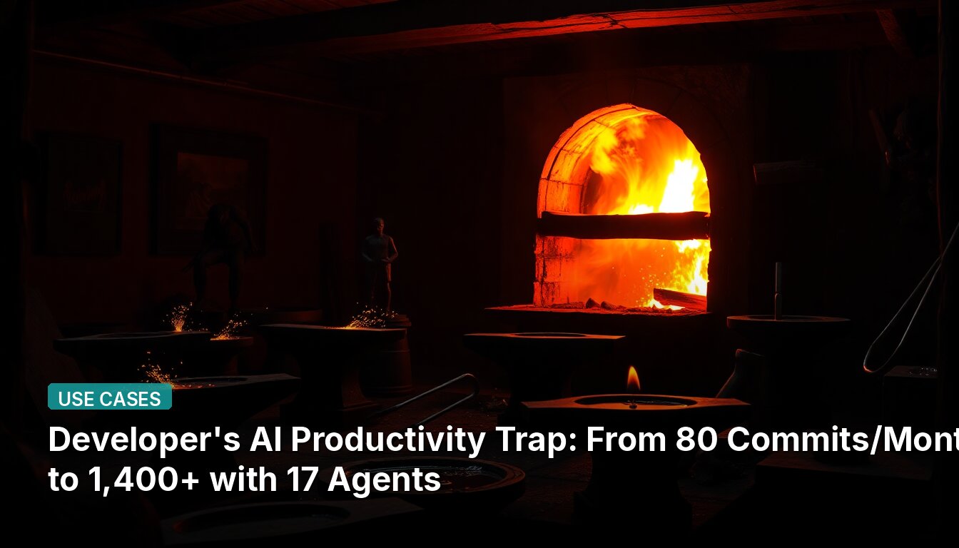 Developer's AI Productivity Trap: From 80 Commits/Month to 1,400+ with 17 Agents