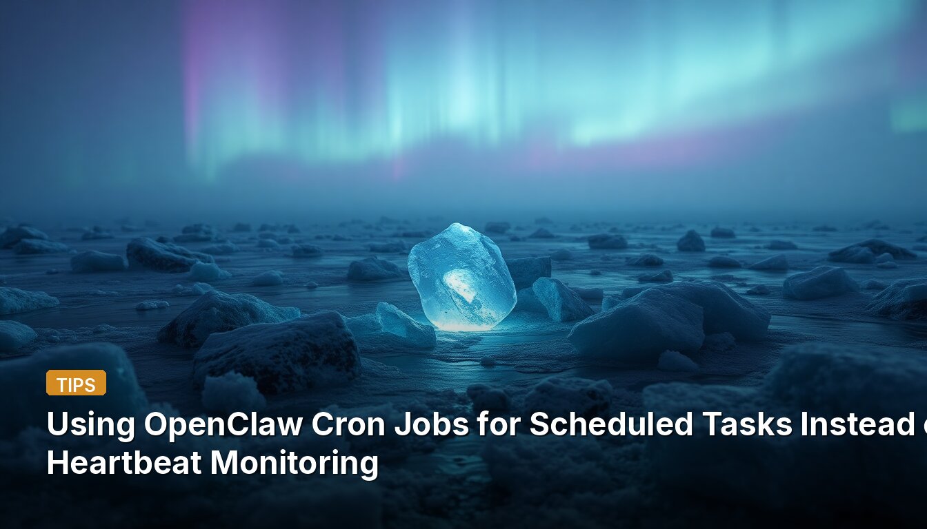 Using OpenClaw Cron Jobs for Scheduled Tasks Instead of Heartbeat Monitoring