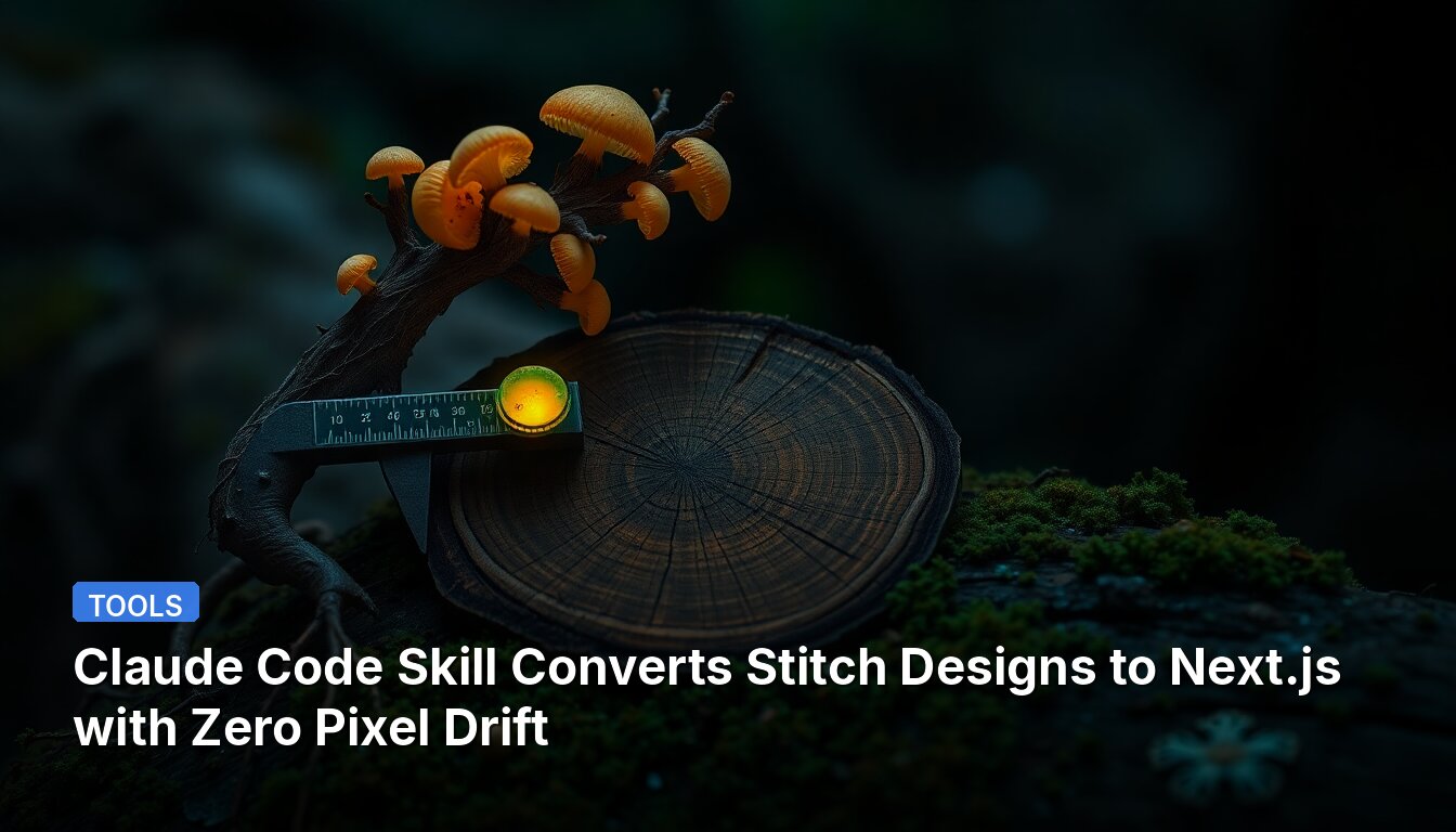 Claude Code Skill Converts Stitch Designs to Next.js with Zero Pixel Drift