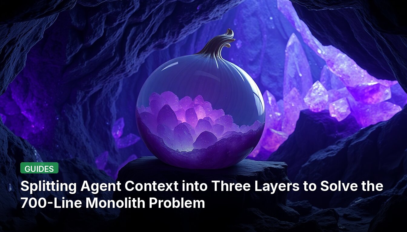 Splitting Agent Context into Three Layers to Solve the 700-Line Monolith Problem