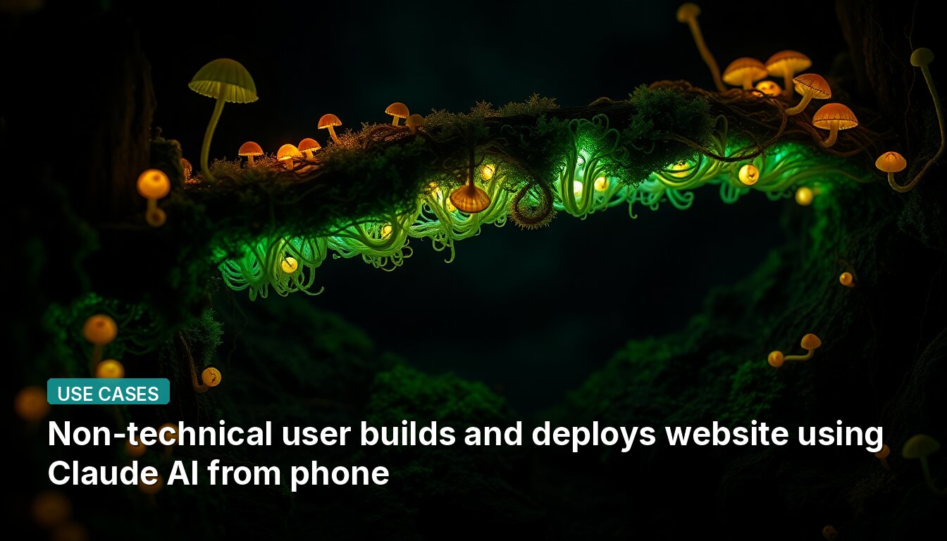 Non-technical user builds and deploys website using Claude AI from phone
