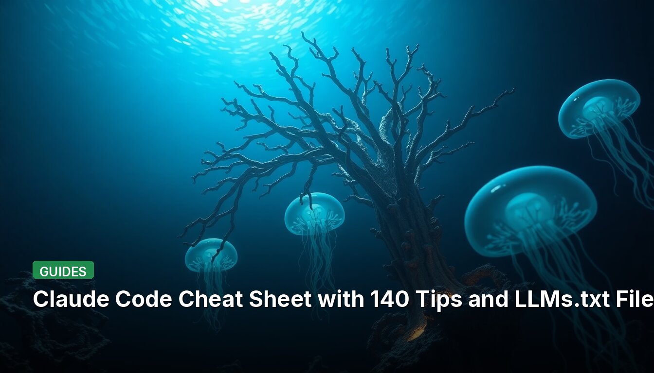 Claude Code Cheat Sheet with 140 Tips and LLMs.txt File