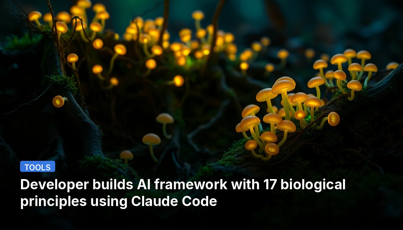 Developer builds AI framework with 17 biological principles using Claude Code
