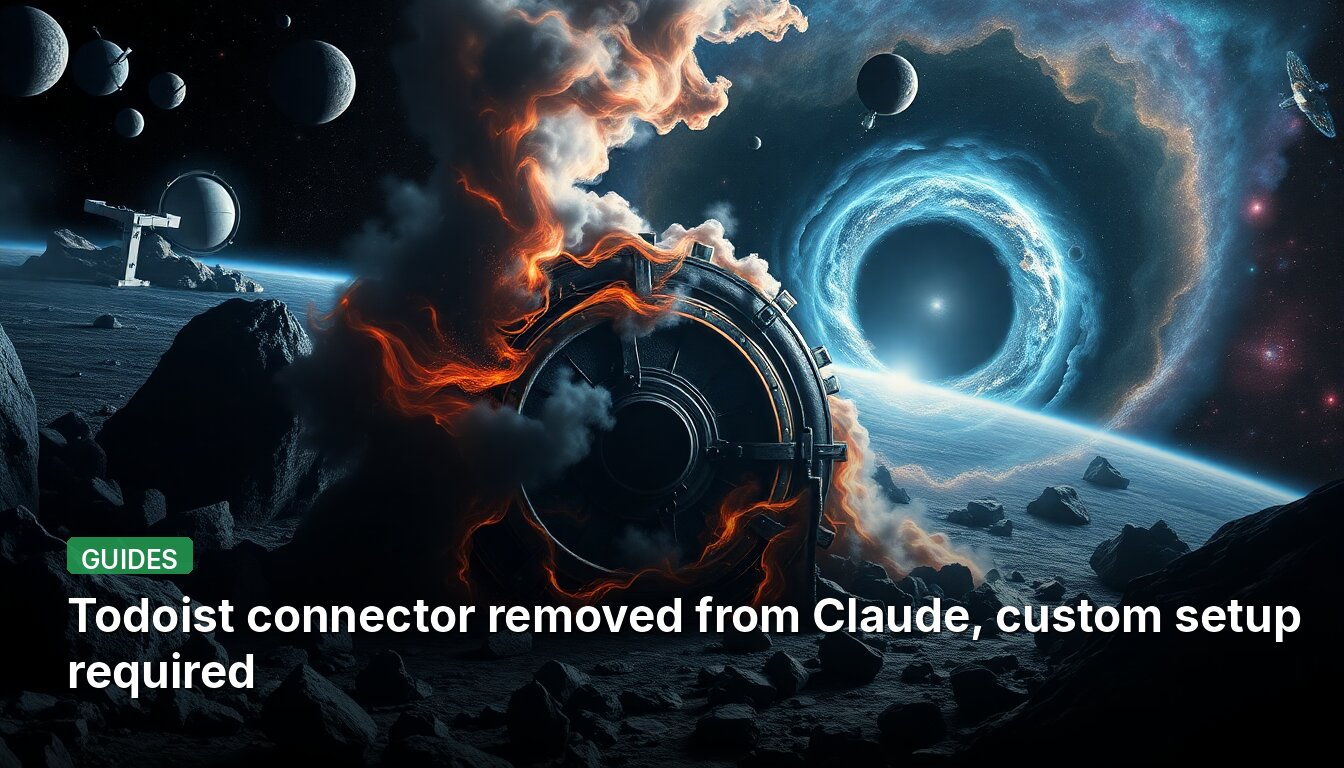 Todoist connector removed from Claude, custom setup required