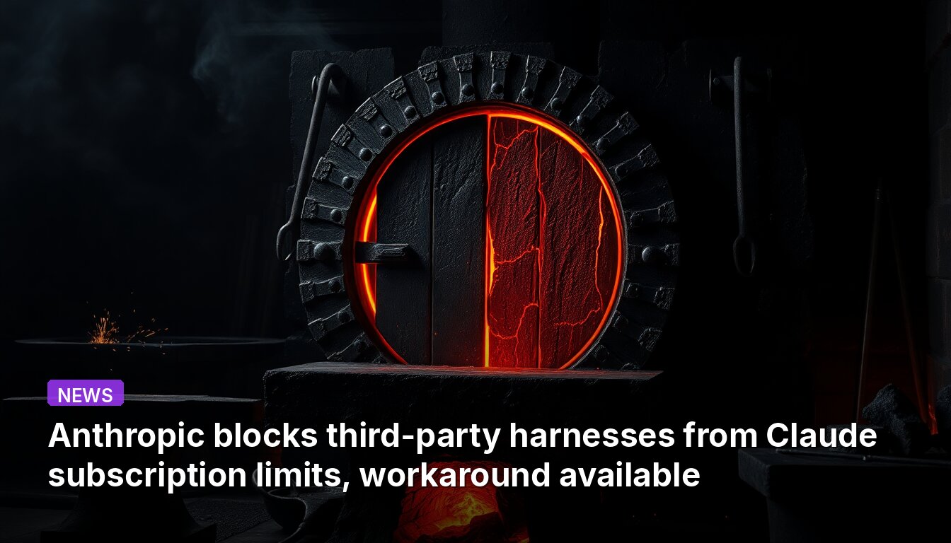 Anthropic blocks third-party harnesses from Claude subscription limits, workaround available