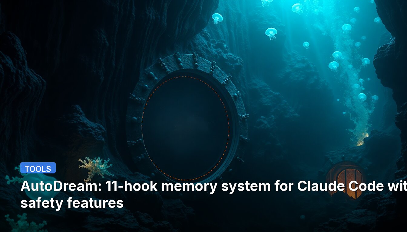 AutoDream: 11-hook memory system for Claude Code with safety features