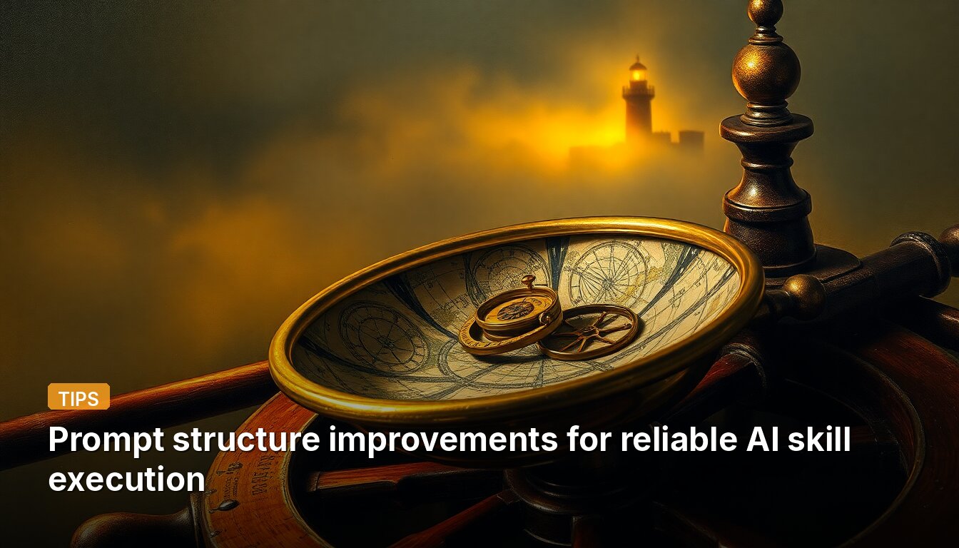 Prompt structure improvements for reliable AI skill execution