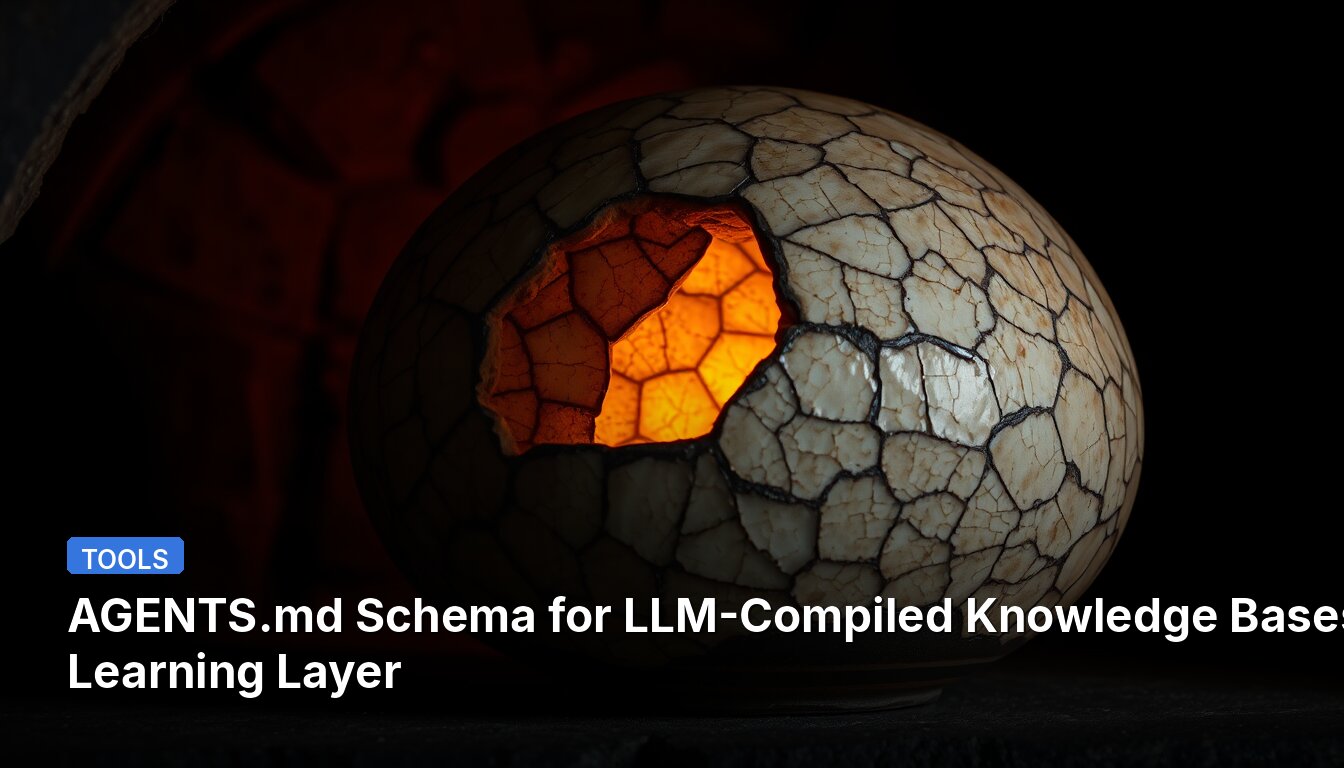 AGENTS.md Schema for LLM-Compiled Knowledge Bases with Learning Layer