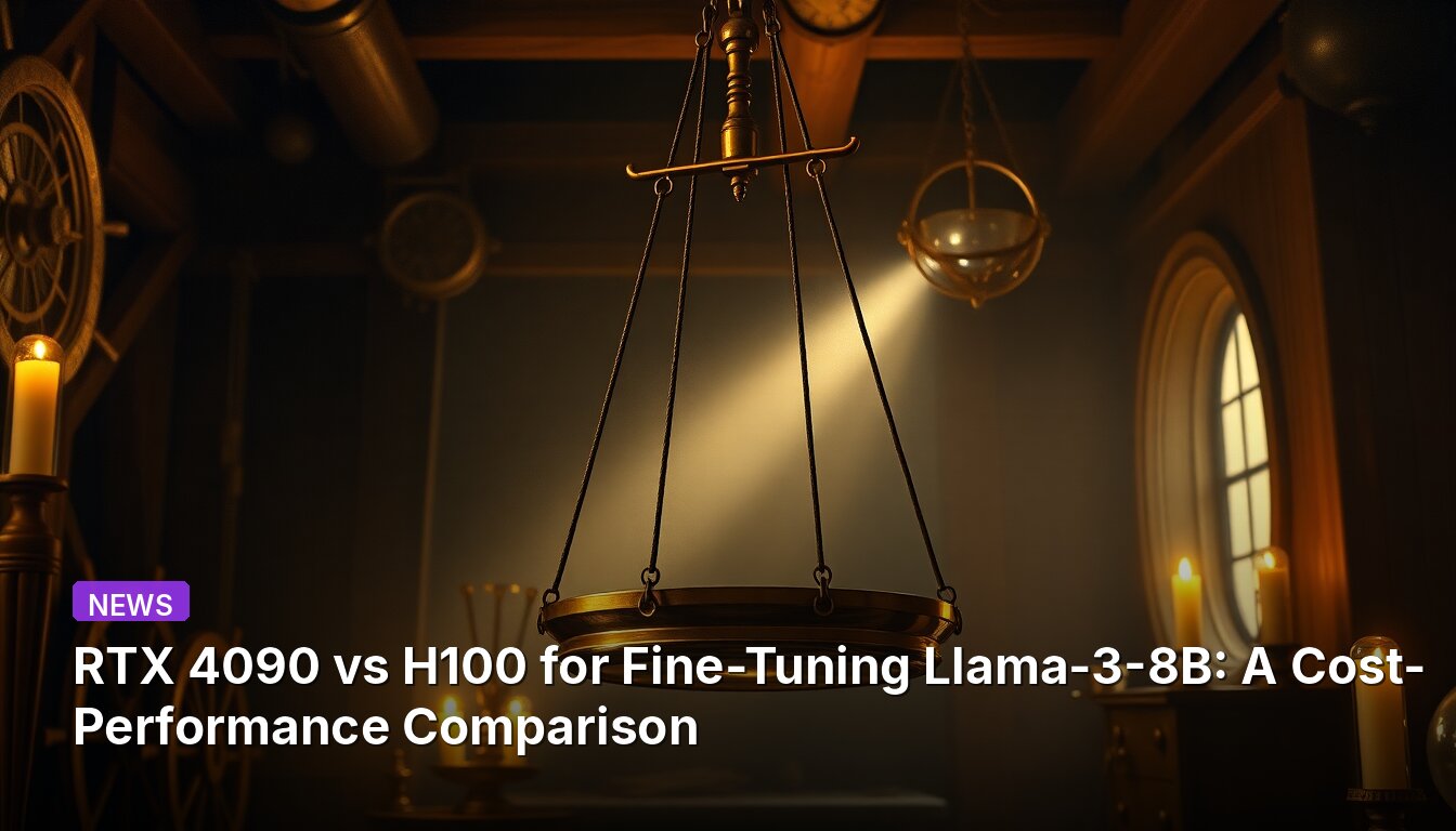 RTX 4090 vs H100 for Fine-Tuning Llama-3-8B: A Cost-Performance Comparison