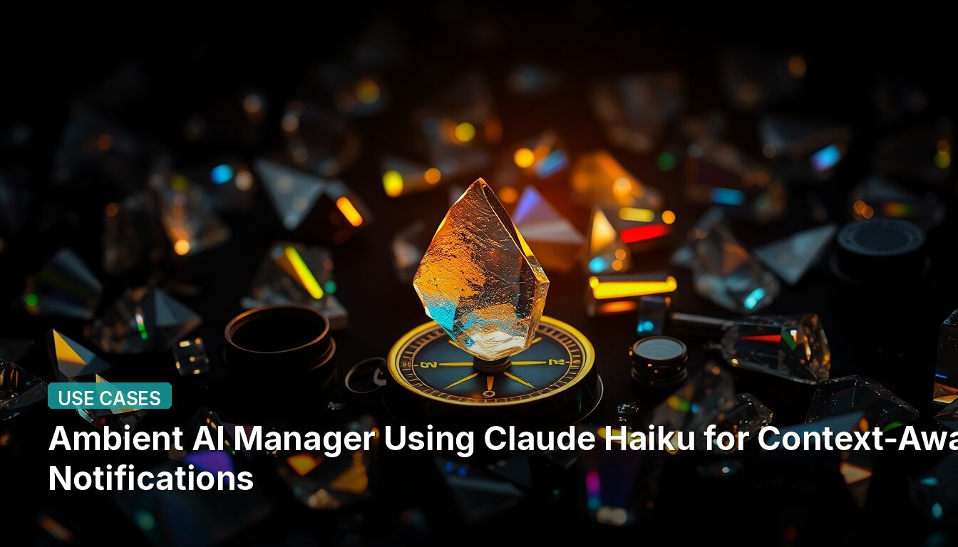 Ambient AI Manager Using Claude Haiku for Context-Aware Notifications