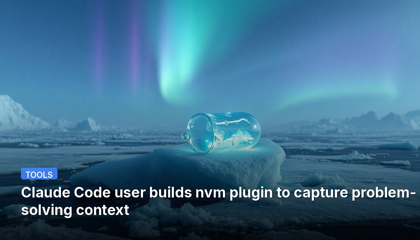 Claude Code user builds nvm plugin to capture problem-solving context