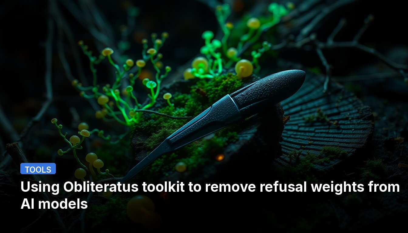 Using Obliteratus toolkit to remove refusal weights from AI models