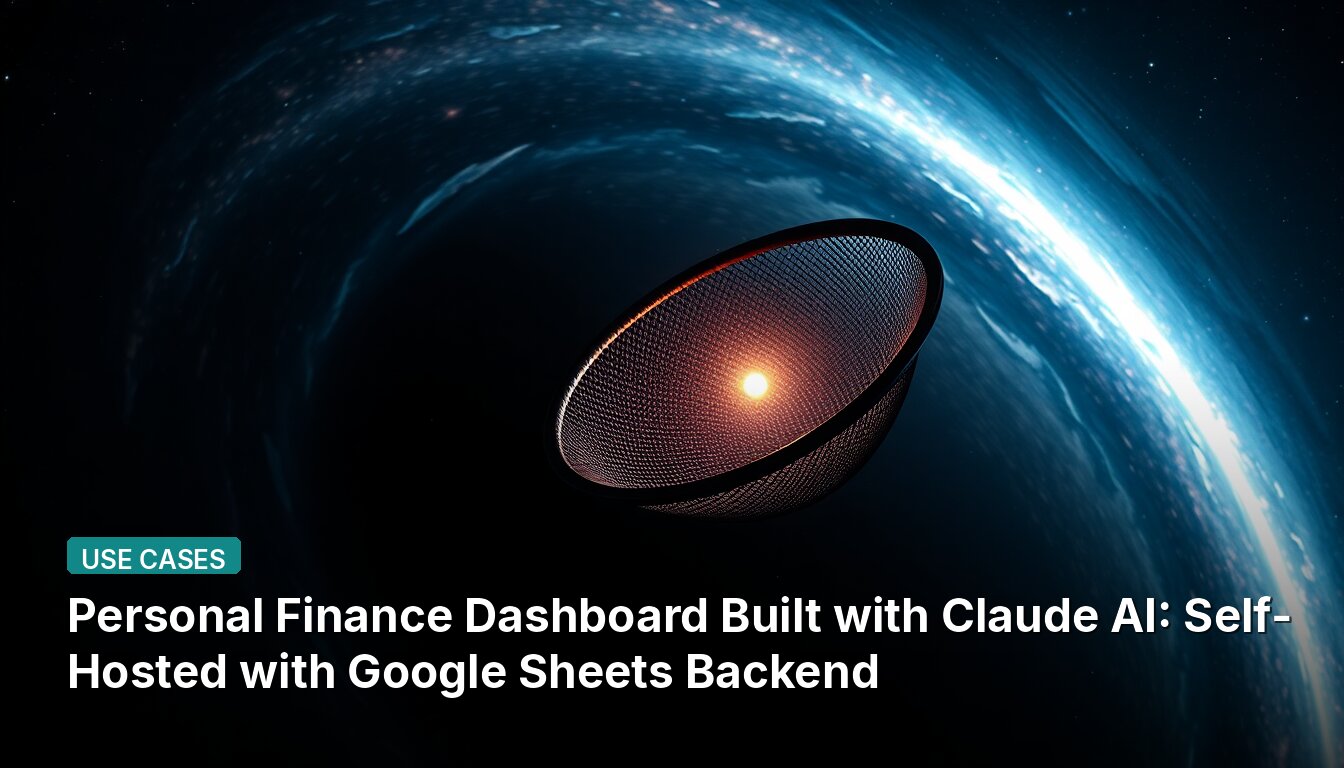 Personal Finance Dashboard Built with Claude AI: Self-Hosted with Google Sheets Backend