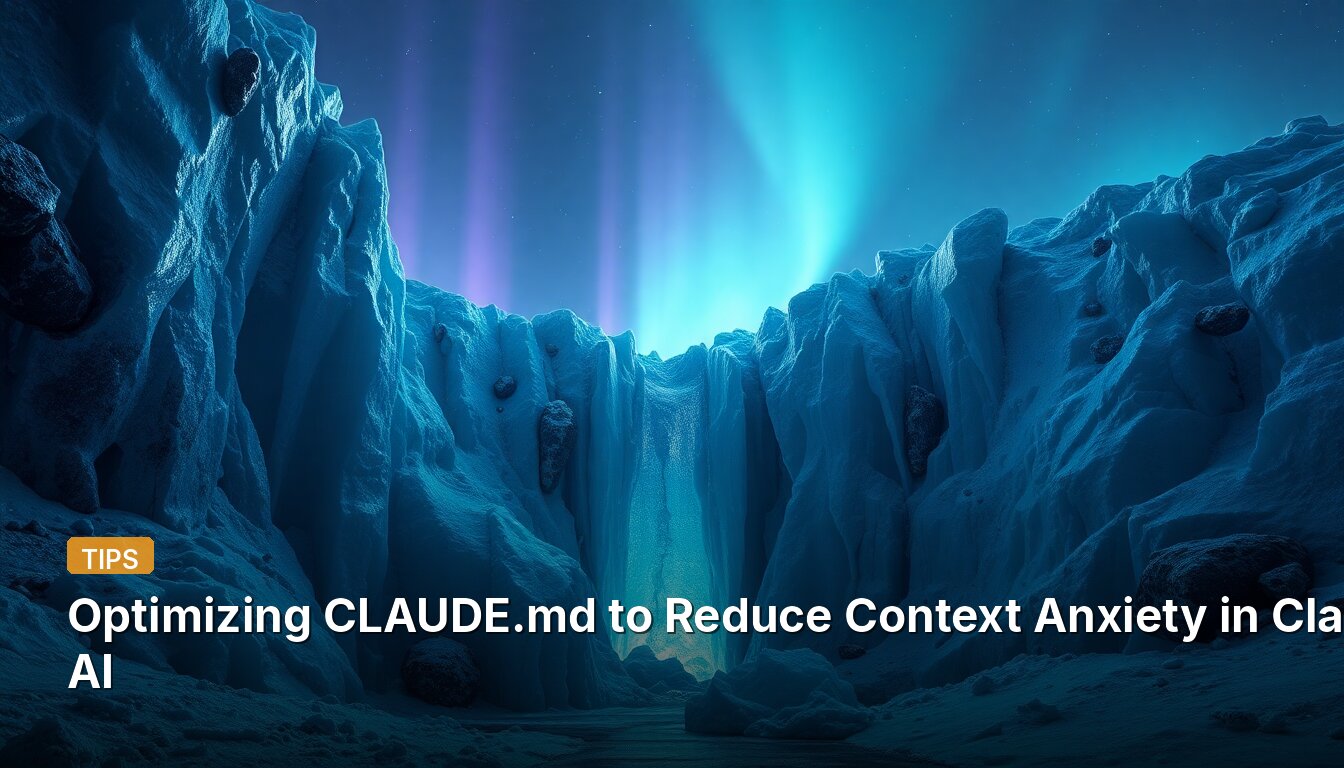 Optimizing CLAUDE.md to Reduce Context Anxiety in Claude AI