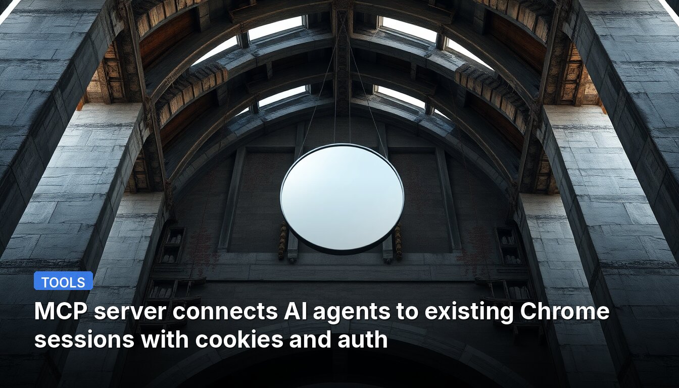 MCP server connects AI agents to existing Chrome sessions with cookies and auth
