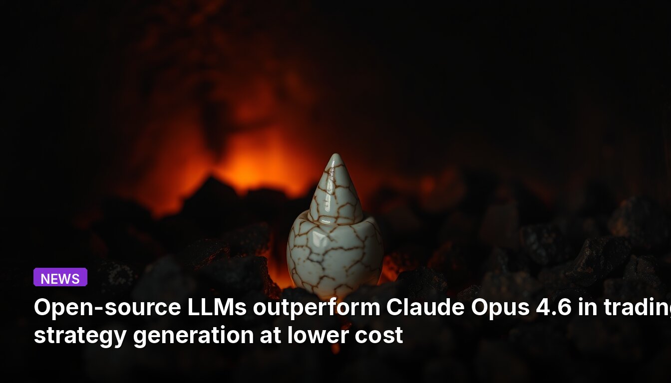 Open-source LLMs outperform Claude Opus 4.6 in trading strategy generation at lower cost