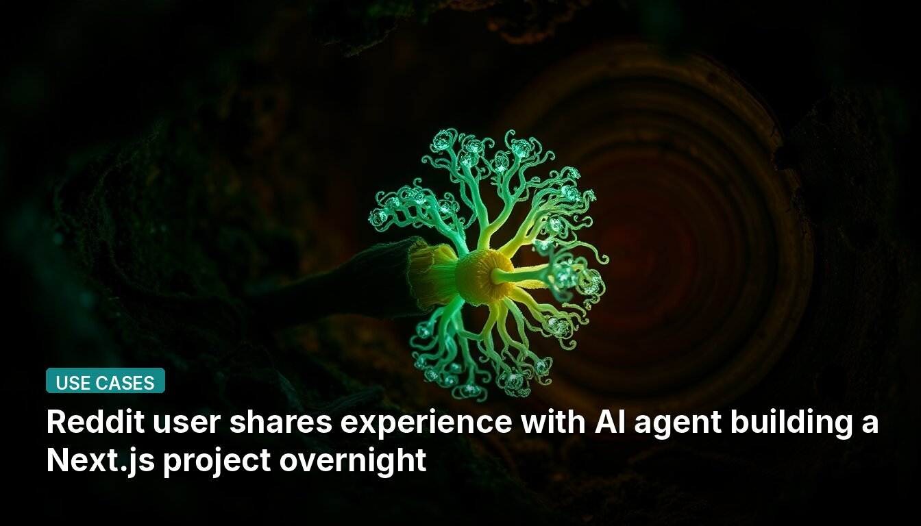 Reddit user shares experience with AI agent building a Next.js project overnight