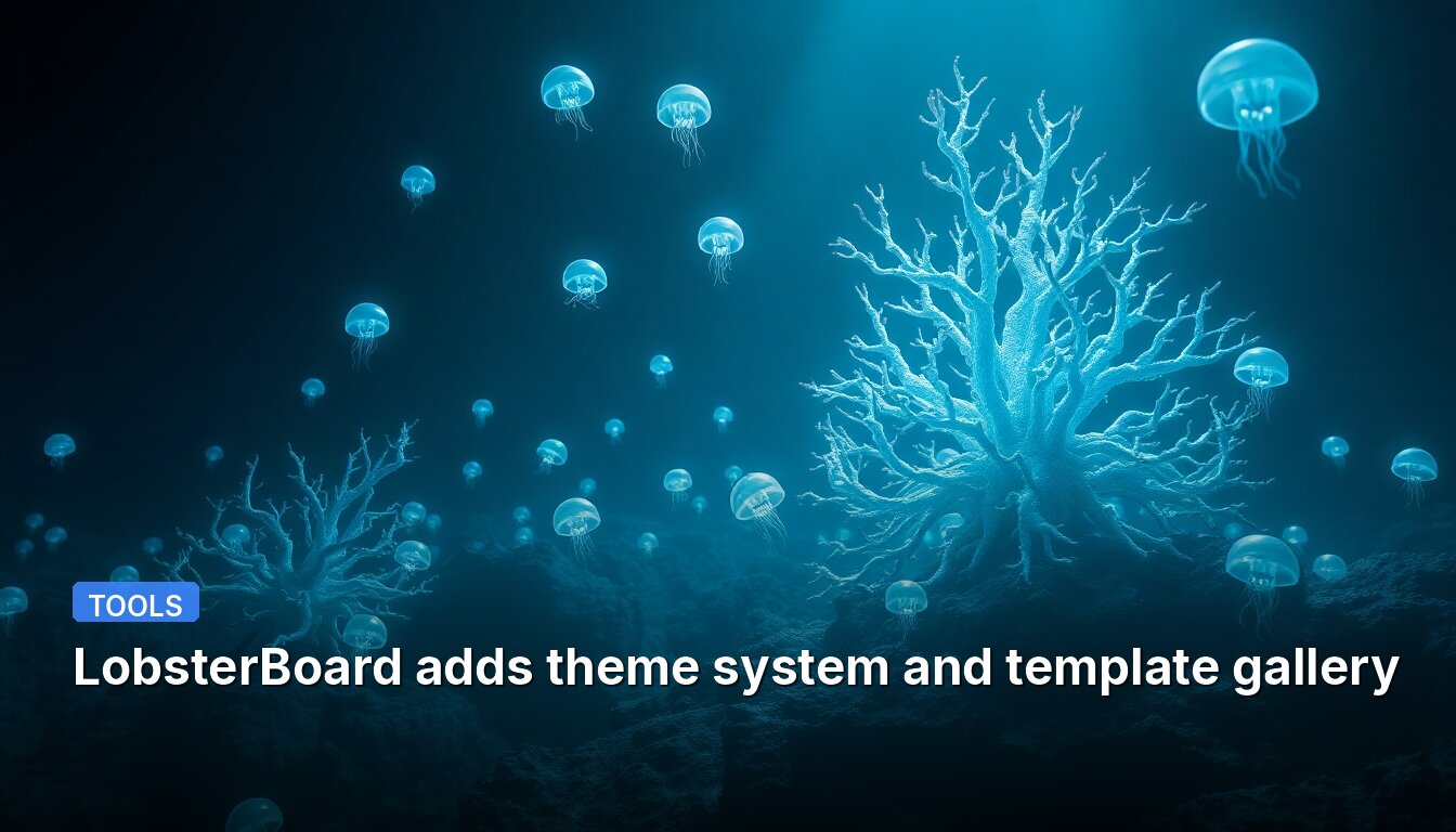 LobsterBoard adds theme system and template gallery