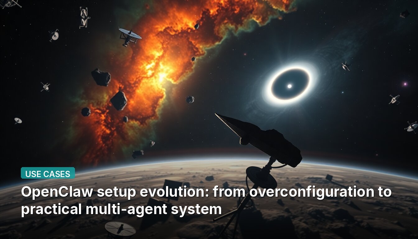 OpenClaw setup evolution: from overconfiguration to practical multi-agent system